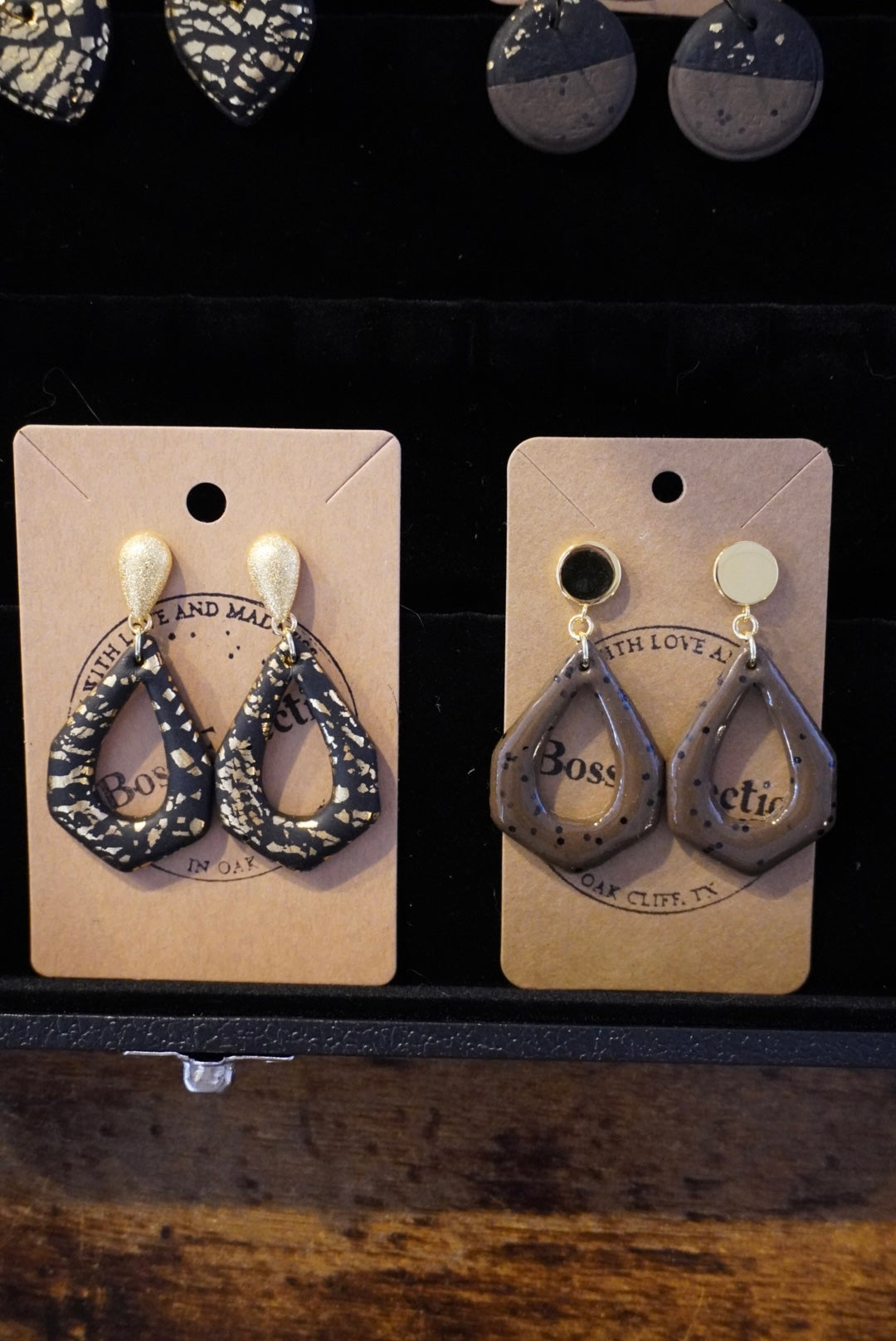 Brown Polka Dotted Jurassic Teardrop