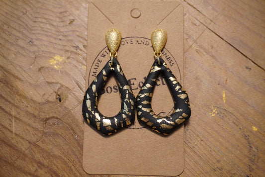 Black & Gold Jurassic Teardrop